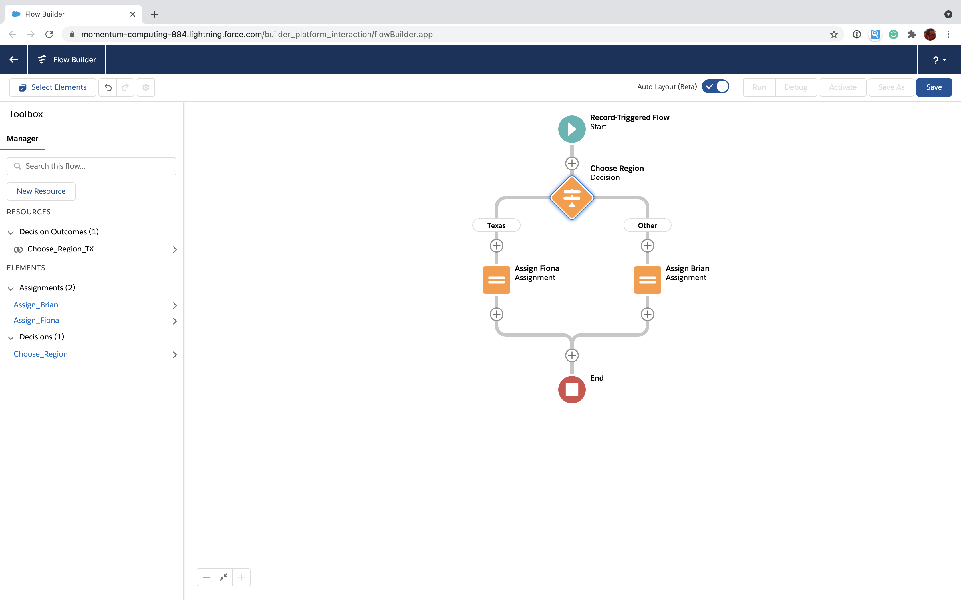 assignment in flow salesforce