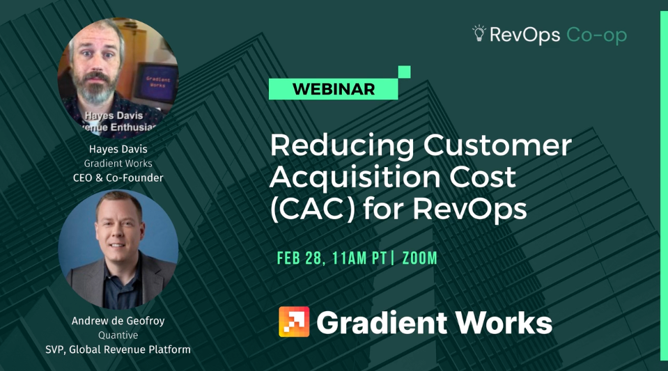 Reducing CAC for RevOps webinar