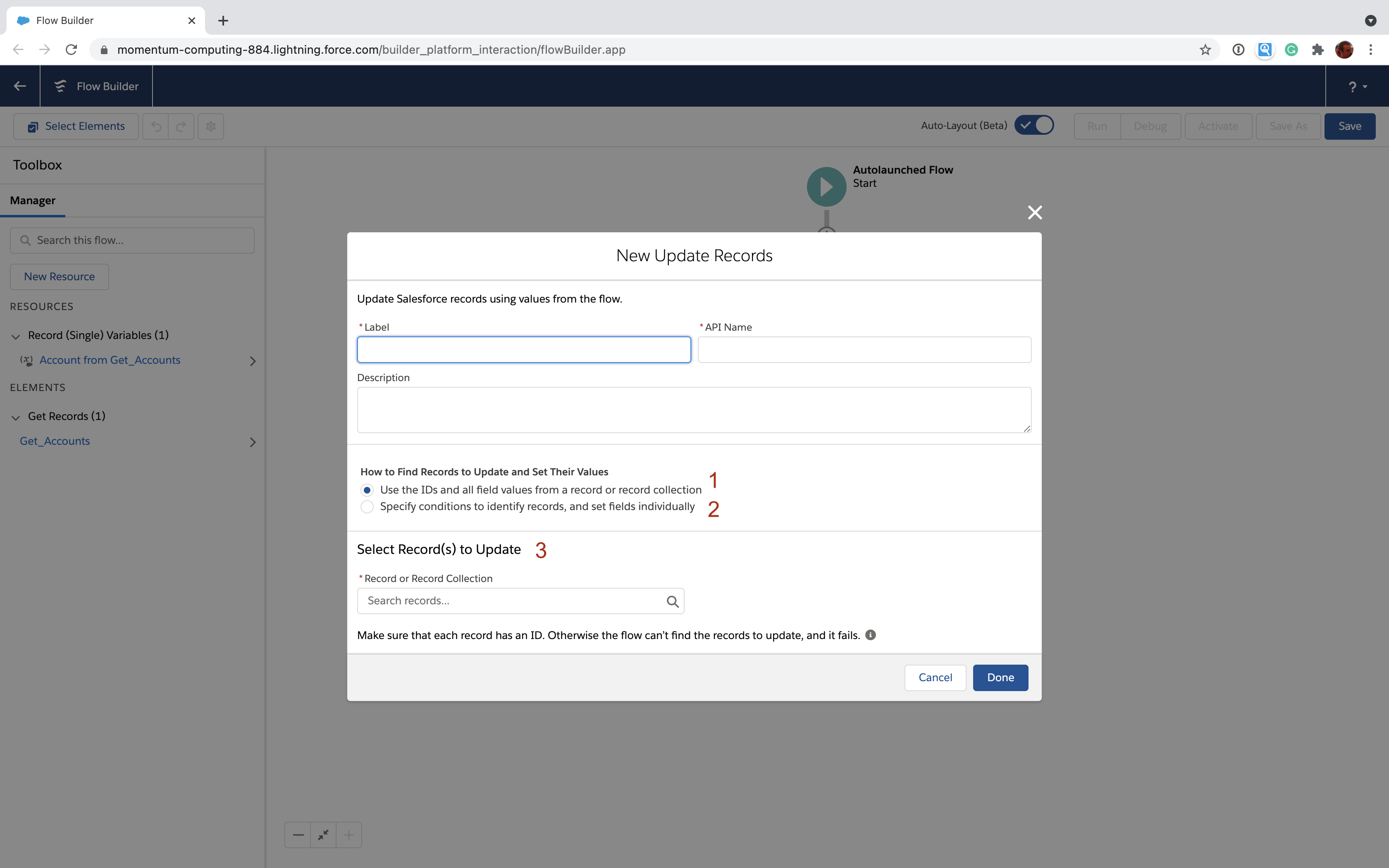 How to update records in Salesforce Flow