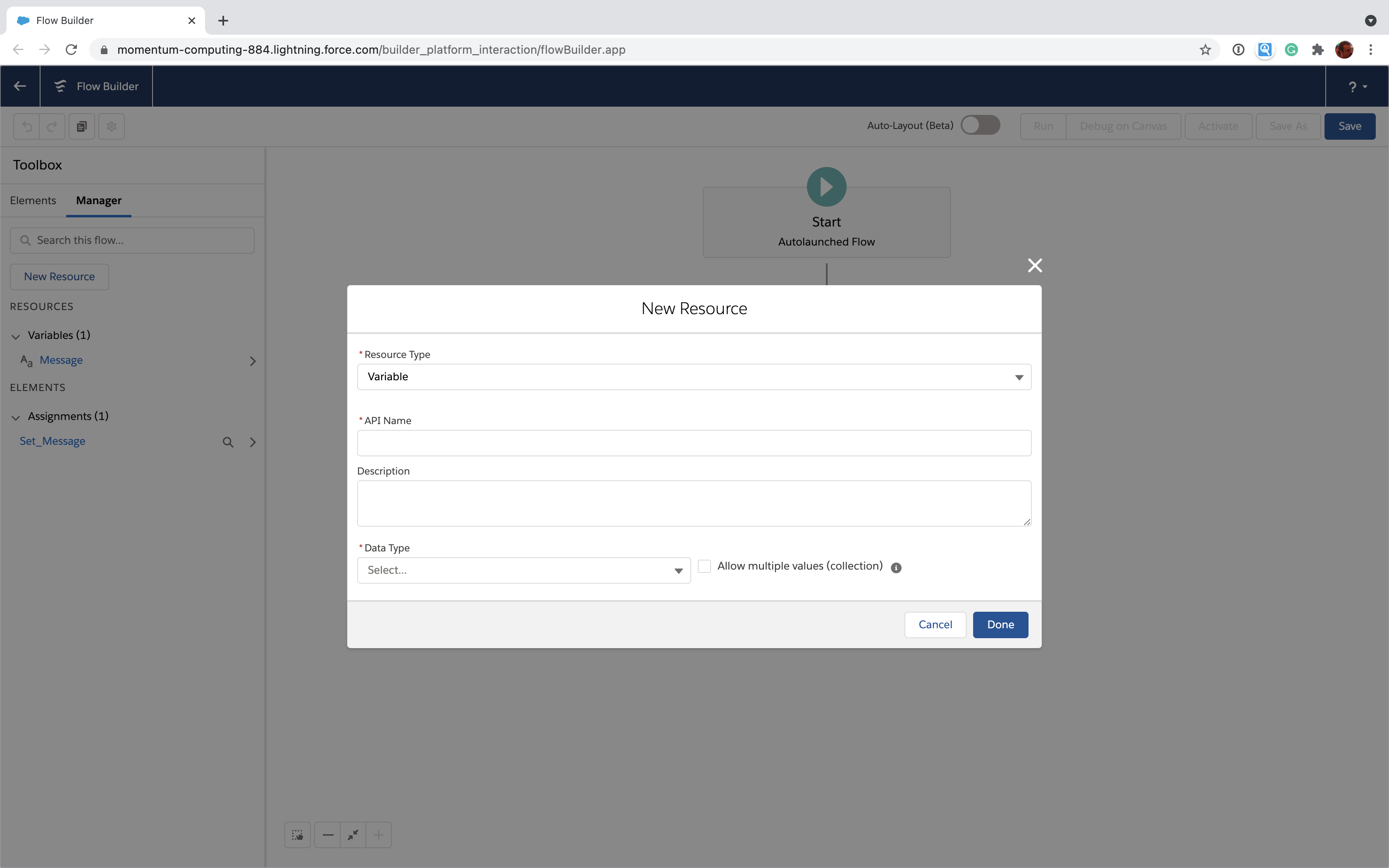 How to use variables in Salesforce Flow