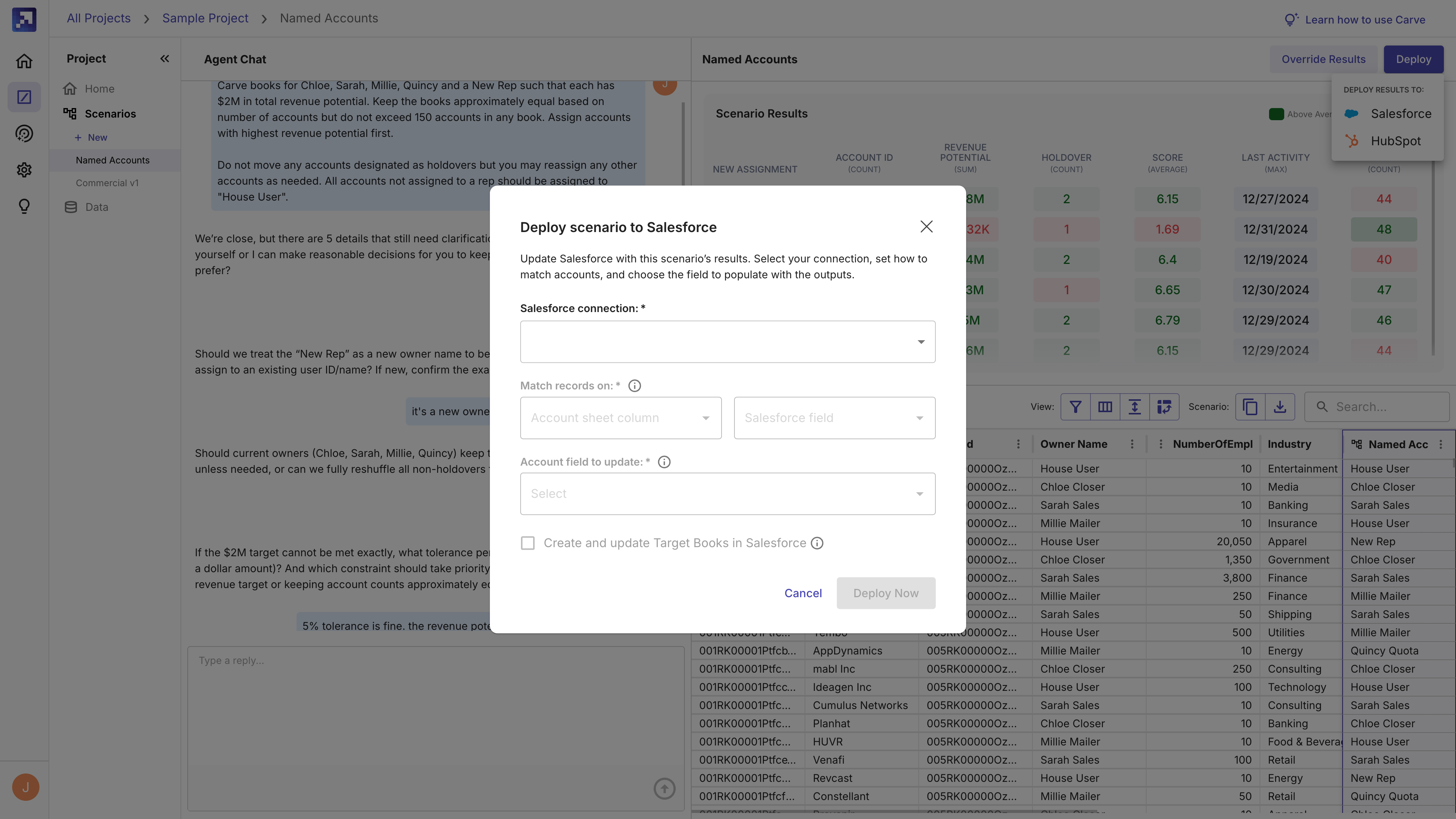 Carve deploy to Salesforce