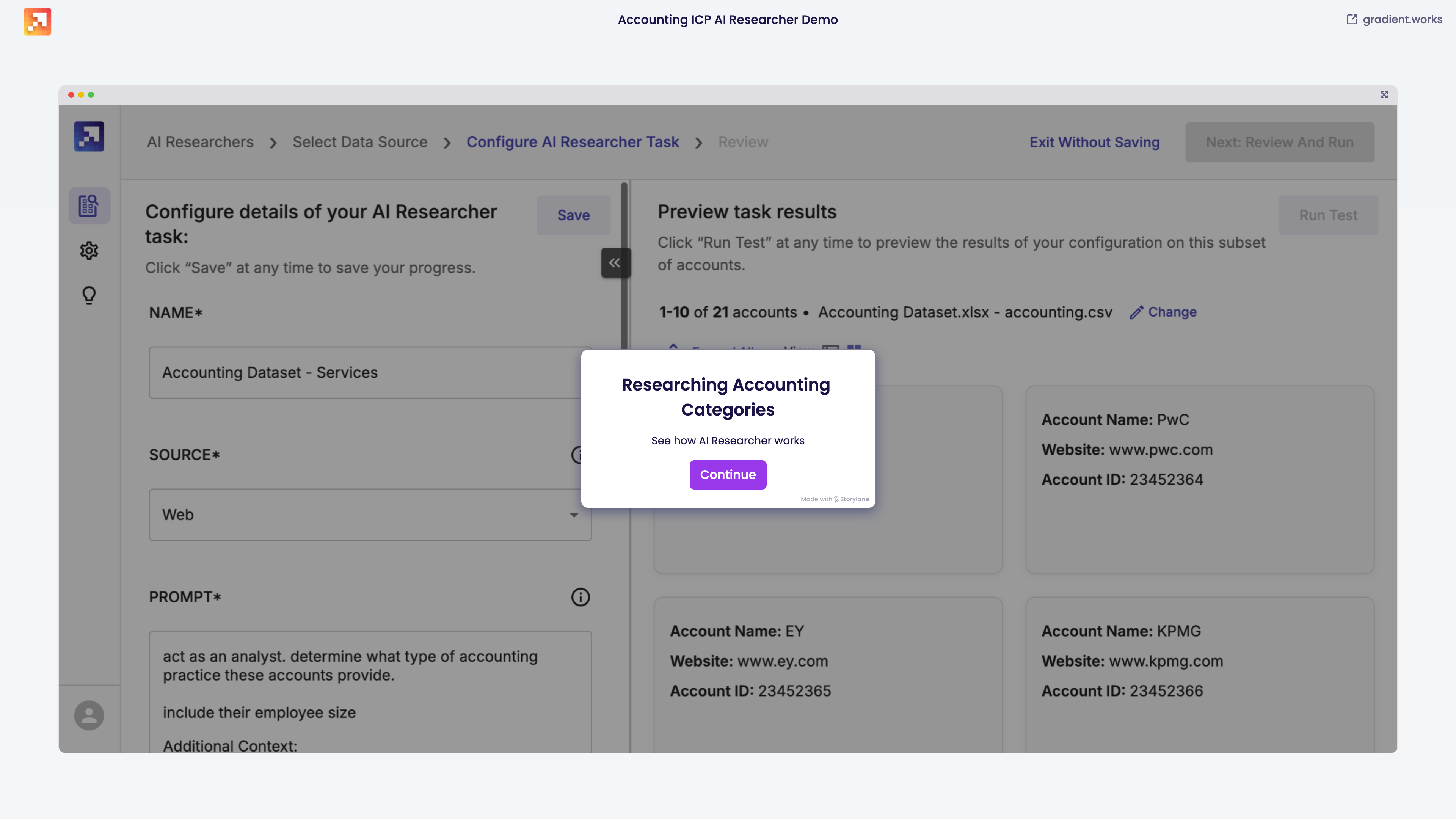 AI Researcher product tour