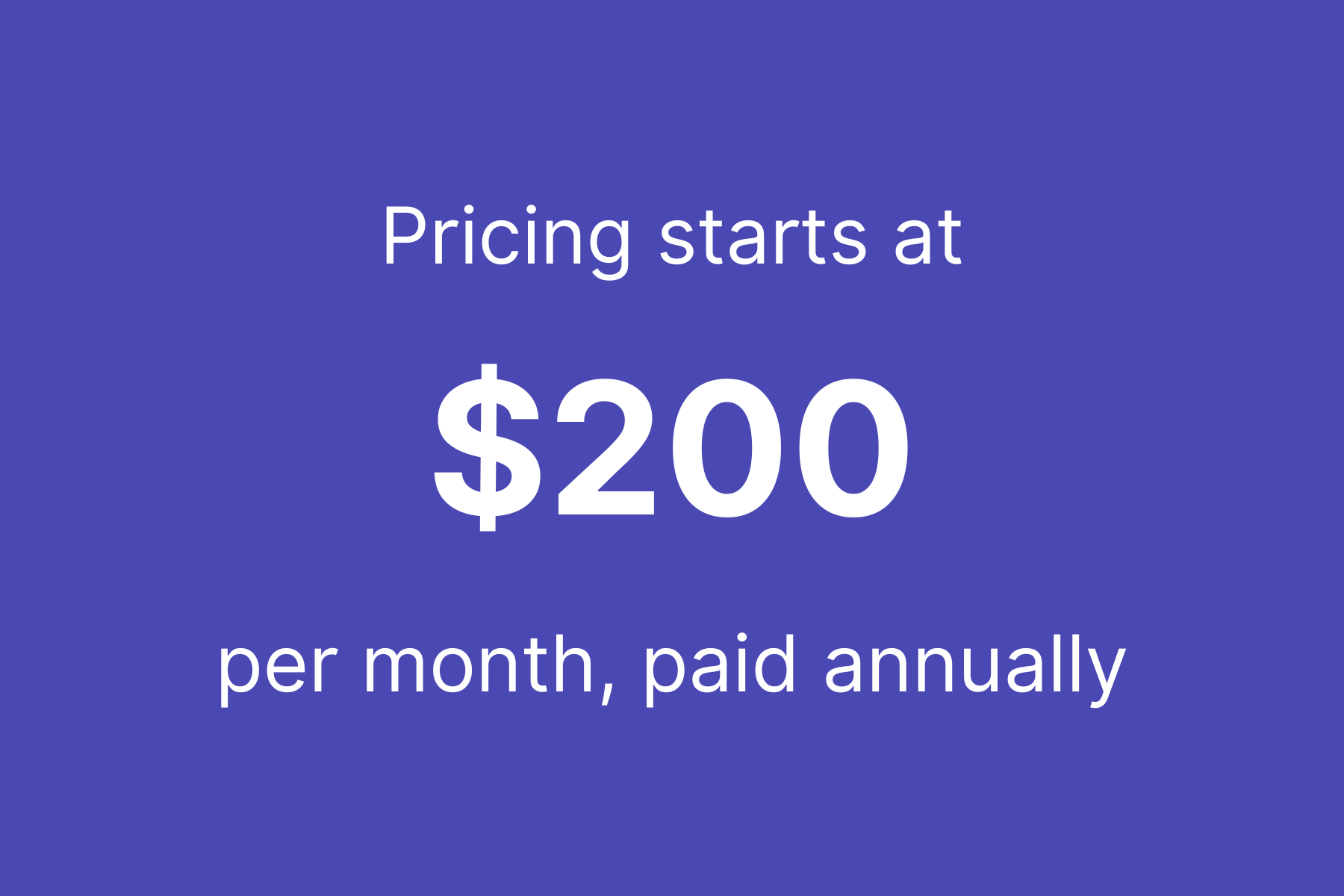 pricing starts at $200 purple